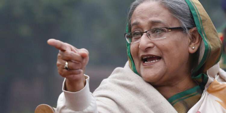 Ousted Bangladeshi Prime Minister, Sheikh Hasina.