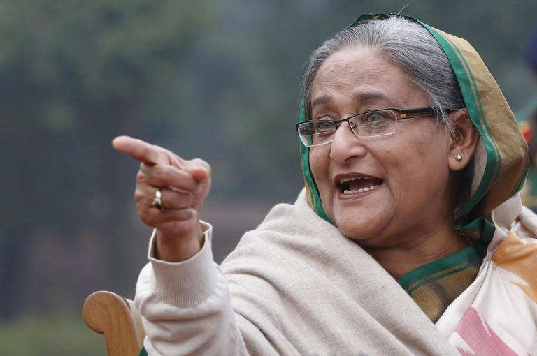 Ousted Bangladeshi Prime Minister, Sheikh Hasina. 