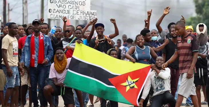 Mozambicans protesting election outcome