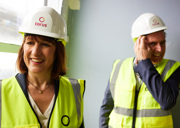 Rachel Reeves at a rent-to-buy housing scheme in Liverpool.