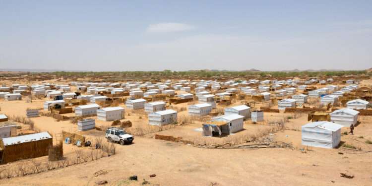 The second extension of the Farchana refugee camp in eastern Chad.