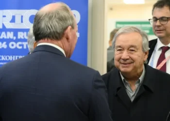 UN Secretary General Antonio Guterres arrives at the Kazan airport to attend the BRICS summit.