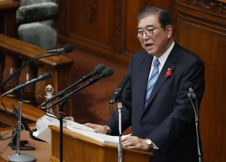 New Japanese Prime Minister, Shigeru Ishiba delivers his first policy speech in office.