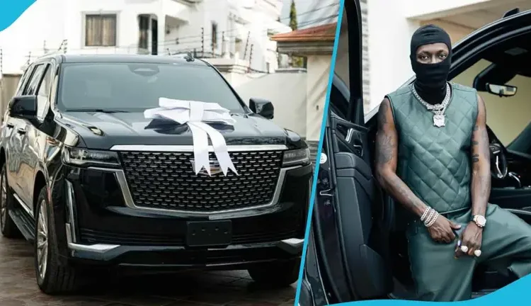 Shatta Wale Thanks Fans For Gifting Him a GH¢1.3M 2024 Escalade 1 Shatta Wale and his new car