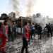 Israel Strikes Damascus 12 Damage following an Israeli strike in Damascus is seen on November 14, 2024.