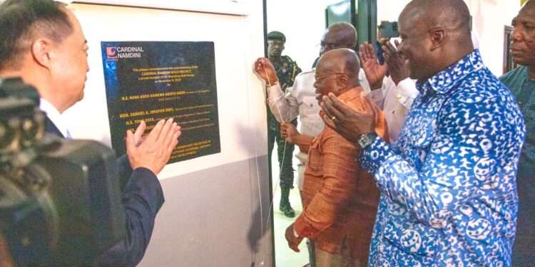 President Akuffo-Addo Unveils West Africa’s Largest Single-Stream Gold Mine 1 President Nana Addo Dankwa Akufo-Addo at the unveiling of the Cardinal Namdini Mining Ltd