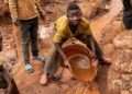 Children work at a mine in South Kivu in the Democratic Republic of the Congo.