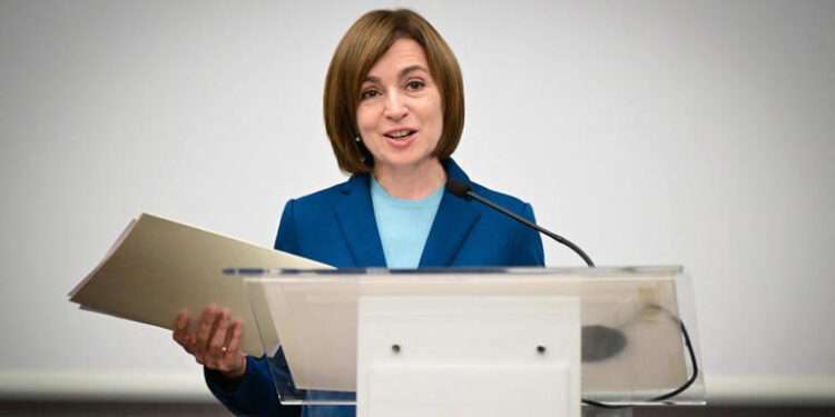 Moldovan President Maia Sandu.