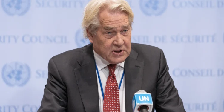 UN’s Middle East Peace Envoy Says Region At “Grim Crossroads” 1 UN Special Coordinator for the Middle East Peace Process, Tor Wennesland.