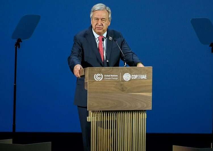 COP29, Urgent Climate Talks Amid Global Weather Crisis 1 UN Secretary-General António Guterres addresses COP28 held in Dubai in 2023