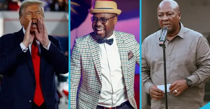 Donald Trump, Abeiku Santana, and John Dramani Mahama