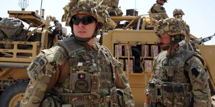Johnson Urges British Troops for Ukraine Ceasefire Peacekeeping 1 Personnel of 51 Squadron RAF Regiment on a security patrol around the perimter of Camp Bastion, Afghanistan.