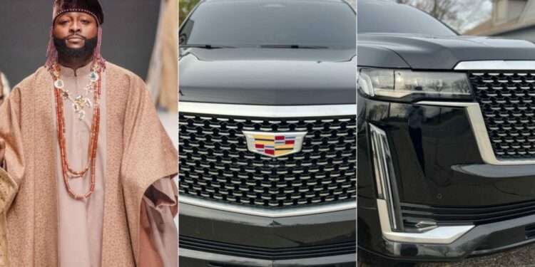 Davido Receives Lavish Birthday Gift from Car Dealer 1 Davido and brand-new Escalade car