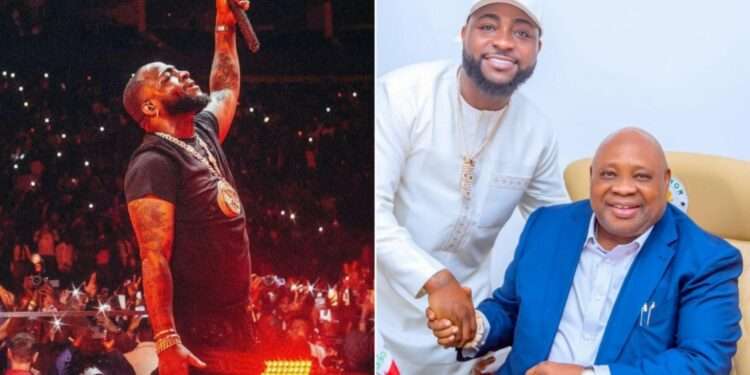 Davido and his uncle, Governor Ademola Adeleke