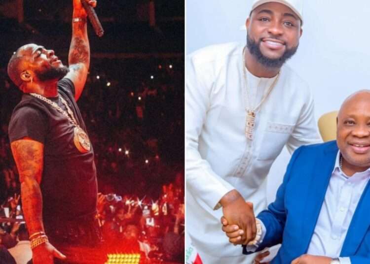 Davido and his uncle, Governor Ademola Adeleke