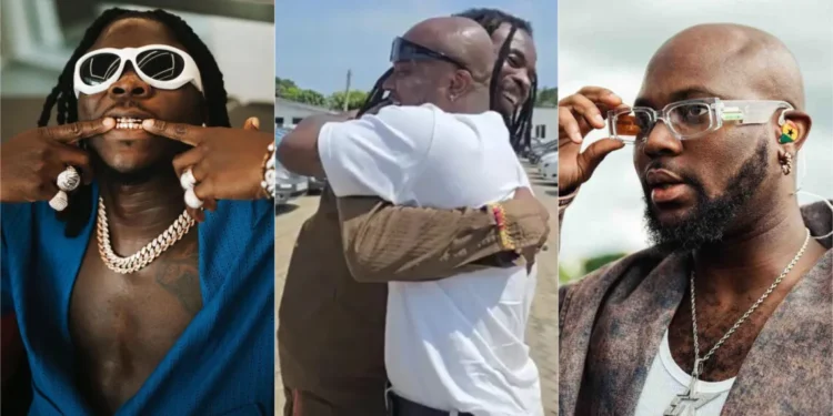 Stonebwoy and Rocky Dawuni with King Promise