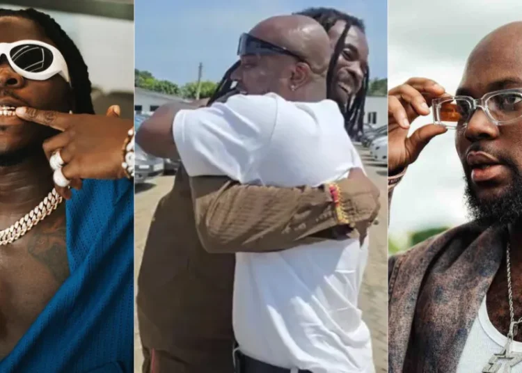 Stonebwoy and Rocky Dawuni with King Promise