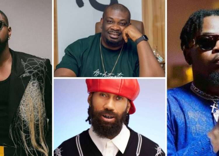 Kizz Daniel Showers Accolades on Senior Colleagues 1 Kizz Daniel,Don Jazzy, Phyno, and Olamide