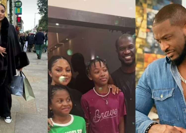 Lola Omotayo Proudly Celebrates Peter Okoye’s Birthday 1 Lola Omotayo Okoye with husband, Peter Okoye, and children