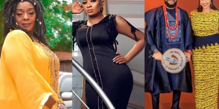 Rita Edochie Lambasts Judy Austin For Creating Rift Between Yul, Brother 1 Rita Edochie, May edochie, Yul Edochie, and Judy Austin