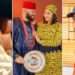 Pete Edochie, Yul Edochie with his wife, Judy Austin, and Linc Edochie
