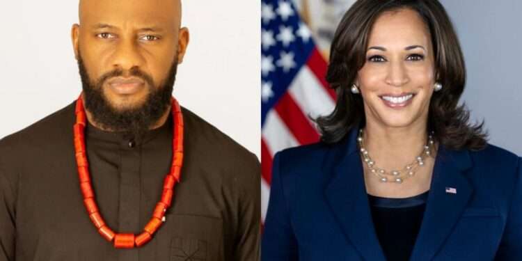 Yul Edochie and Kamala Harris