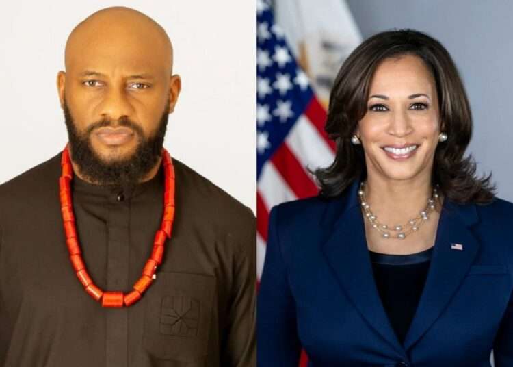 Yul Edochie and Kamala Harris