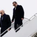 President Joe Biden and his son Hunter Biden disembark from Air Force One in Syracuse, New York, on February 4, 2023.