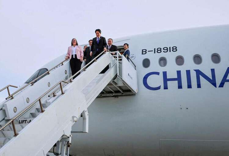 China Vows Countermeasures To US Arm Sales To Taiwan 1 Taiwan's President Lai Ching-te arrives at Daniel K. Inouye International Airport in Honolulu, Hawaii, U.S.
