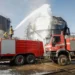 Israel Strikes Houthi “Military Targets” 12 Firefighters work at the scene of an Israeli airstrike on the Haziz power station in southern Sanaa, Yemen.