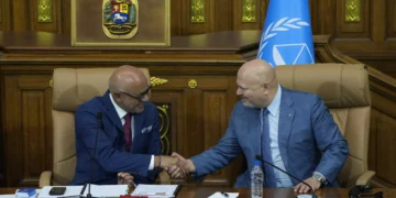 Karim Khan, chief prosecutor
of ICC (right)