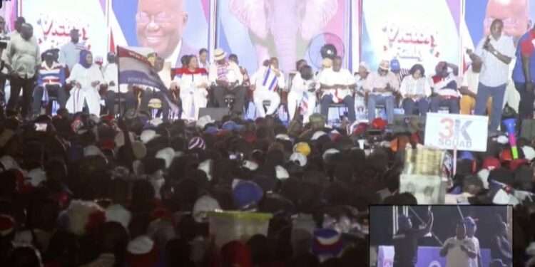 A scene from the New Patriotic Party Final Rally at the University of Ghana Sports Stadium