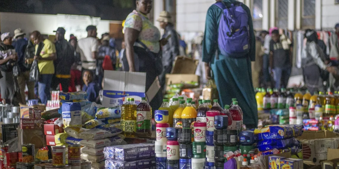 A night market in Zimbabwe