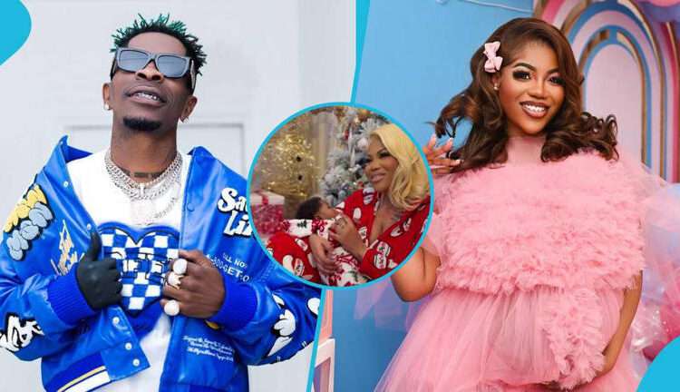 Shatta Wale, Maali Flaunt Their Baby 1 Shatta Wale and Maali with their newborn child