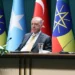Somali President hassan Sheikh Mohamud (L), Turkish President Recep Tayyip Erdogan (C) and Ethiopian Prime Minister Abiy Ahmed(R)