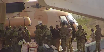 Russian Forces boarding a helicopter