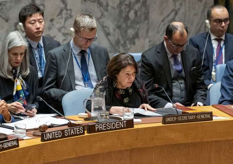 Urgent Call To Save Iran Nuclear Deal Framework 1 Rosemary DiCarlo (center), Under-Secretary-General for Political and Peacebuilding Affairs, briefs the Security Council.