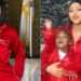 Regina Daniels with his two sons