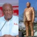President John Dramani Mahama & a Photo of Akufo Addo Statue
