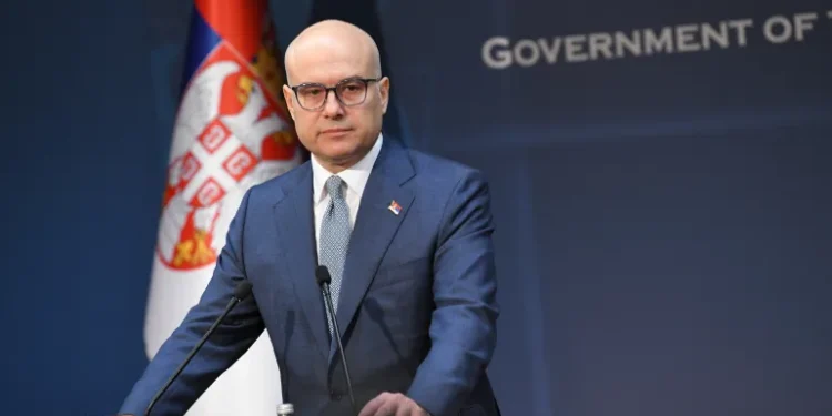Serbian Prime Minister, Milos Vucevic.