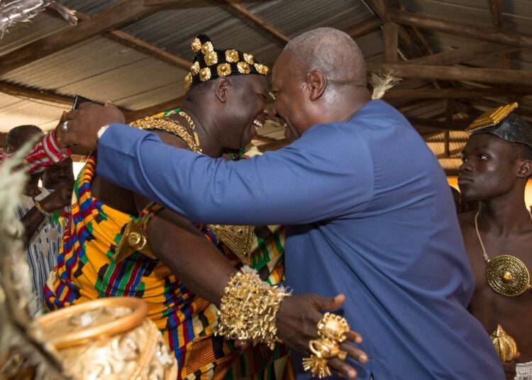 H.E. John Dramani Mahama President of the Republic of Ghana meeting with Chiefs