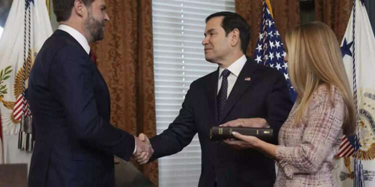 Marco Rubio Sworn In As US Secretary Of State 1 Marco Rubio takes oath as US Secretary of state.