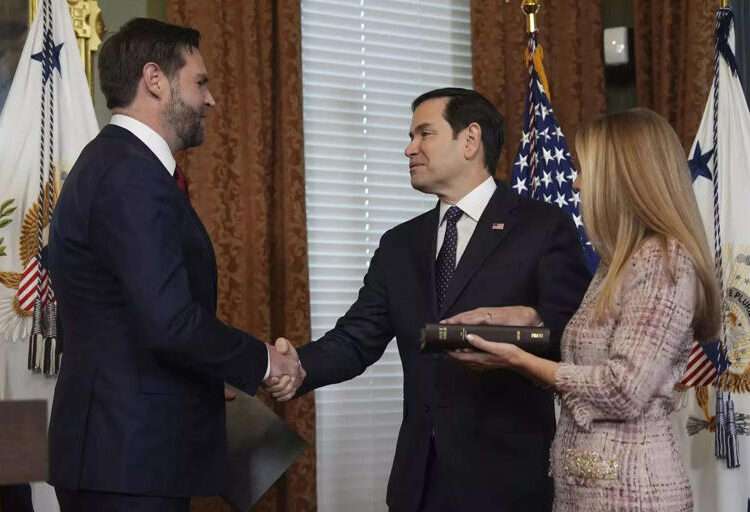 Marco Rubio Sworn In As US Secretary Of State 1 Marco Rubio takes oath as US Secretary of state.