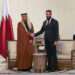 Syria Poised To Welcome UN Forces In Buffer Zone With Israel 12 Syria's new leader, Ahmed al-Sharaa, right, welcomes Qatari Prime Minister Sheikh Mohammed bin Abdulrahman bin Jassim Al Thani in Damascus.