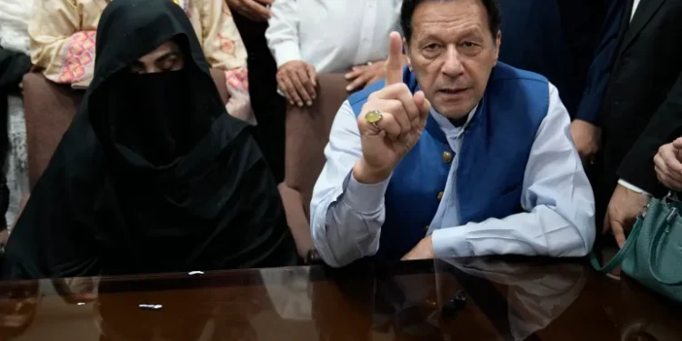 Pakistan's former Prime Minister, Imran Khan and his wife Bushra Bibi.