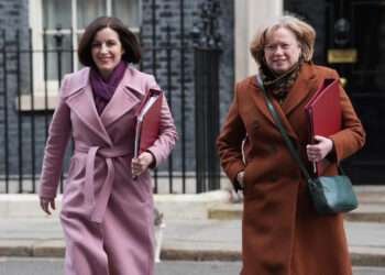 The education secretary, Bridget Phillipson (left), and higher education minister Jacqui Smith leaving No 10