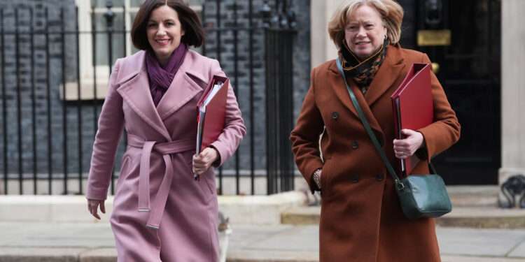 Government to Revive Campus Free Speech Law 1 The education secretary, Bridget Phillipson (left), and higher education minister Jacqui Smith leaving No 10