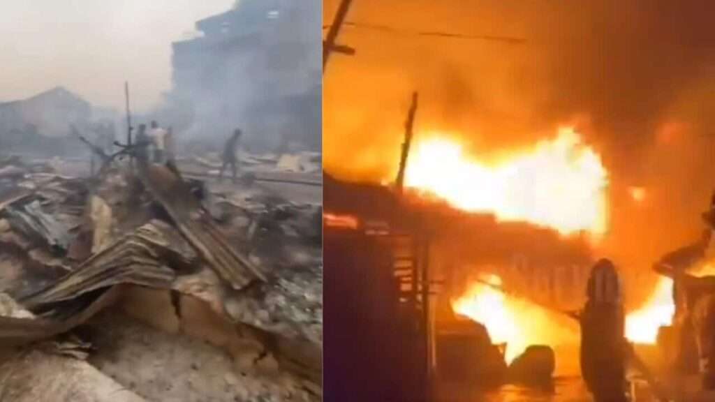 GNFS quenches Kantamanto market fire after over 4 hours Video 1