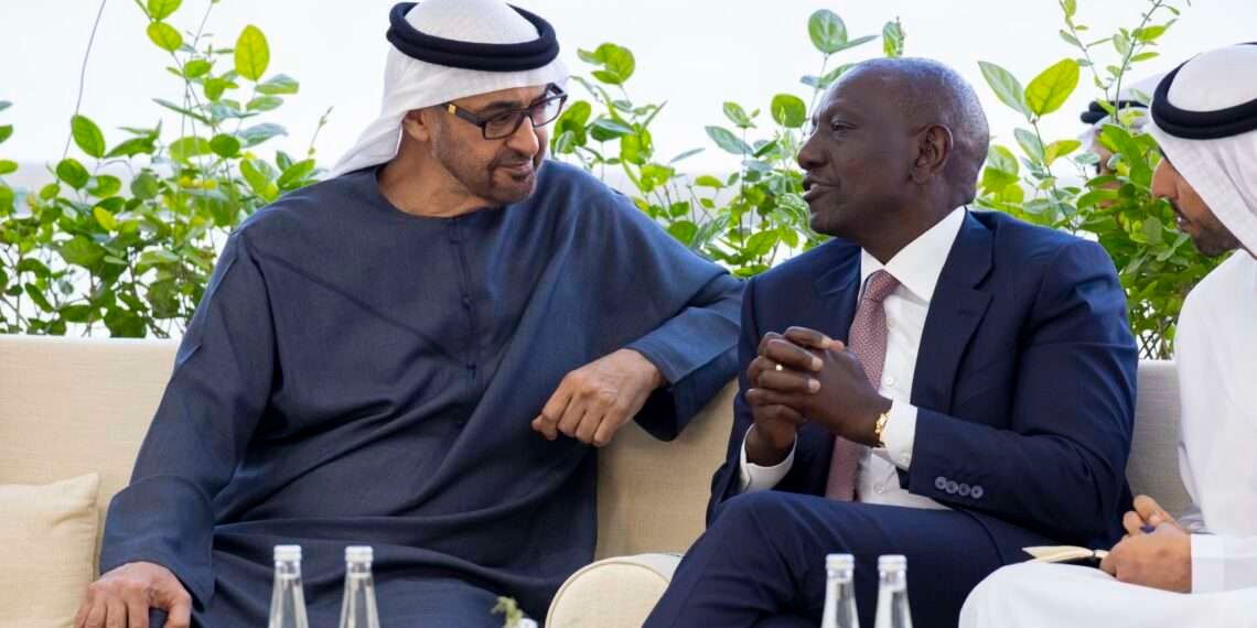 UAE President Sheikh Mohamed bin Zayed Al Nahyan and Kenyan President William Ruto