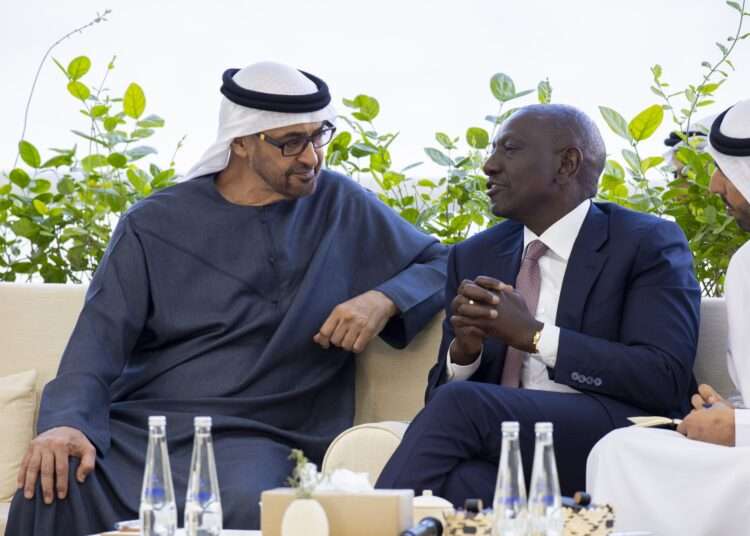 UAE President Sheikh Mohamed bin Zayed Al Nahyan and Kenyan President William Ruto